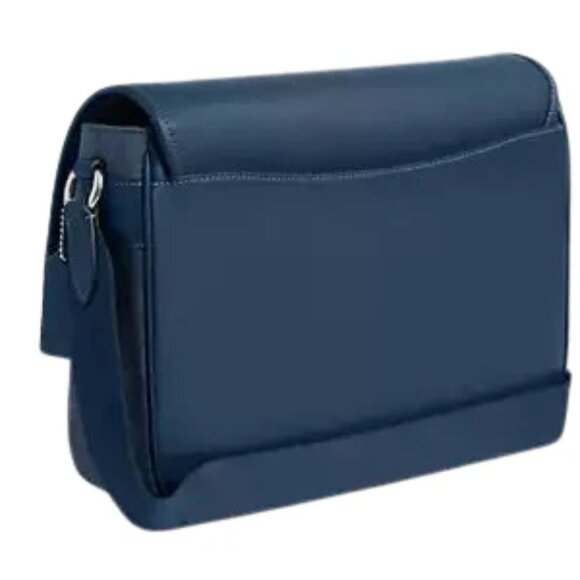 Authentic Coach Racer Messenger Bag In Signature Blue Jacquard - Picture 3 of 4